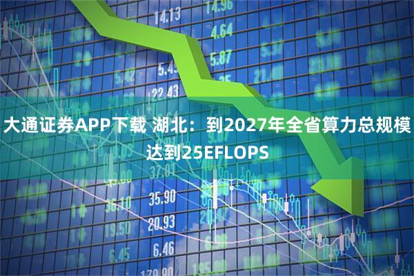 大通证券APP下载 湖北：到2027年全省算力总规模达到25EFLOPS