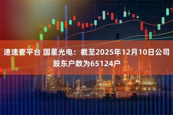 速速查平台 国星光电：截至2025年12月10日公司股东户数为65124户