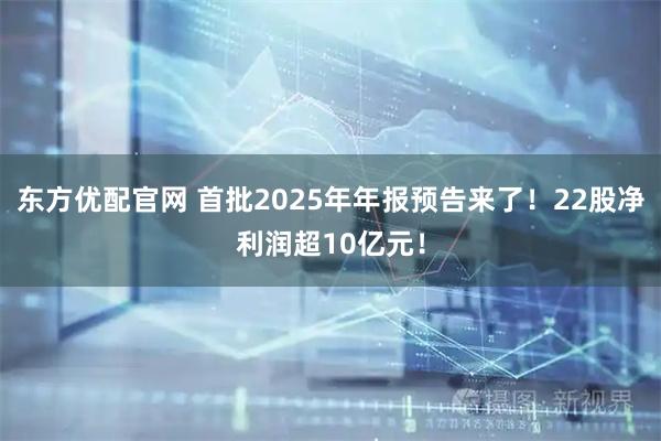 东方优配官网 首批2025年年报预告来了！22股净利润超10亿元！